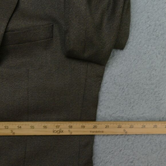 Chaps Sport Coat Blazer Mens 40R Brown Houndstooth Two Button - Picture 13 of 16